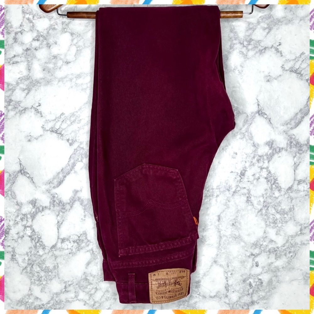 Levi’s 912 Maroon 90s Orange Tab Slim Fit Tapered Leg High Women’s 4